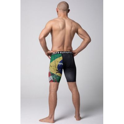 Elite Fightwear Vale Tudo Flags Negro