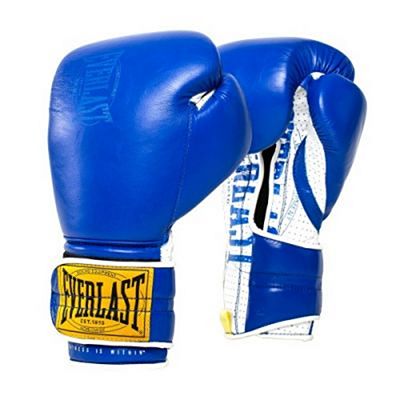 Everlast 1910 Pro Sparring Boxing Gloves Hook & Loop Azul