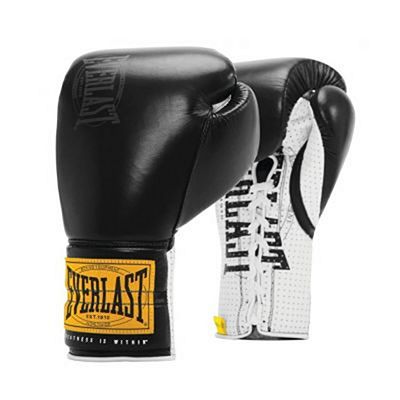 Everlast 1910 Pro Sparring Boxing Gloves Laces Preto