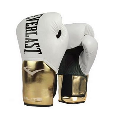 Everlast Elite Pro Style Training Gloves White-Gold