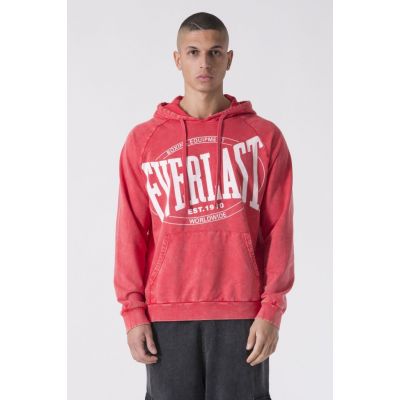 Everlast HOODED SWEATER GARMENT WASHED Rosso