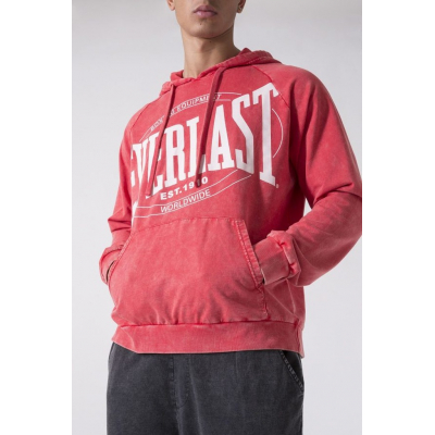 Everlast HOODED SWEATER GARMENT WASHED Piros