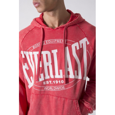 Everlast HOODED SWEATER GARMENT WASHED Rojo