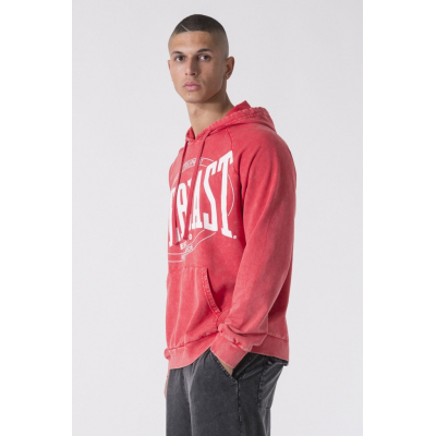 Everlast HOODED SWEATER GARMENT WASHED Rojo