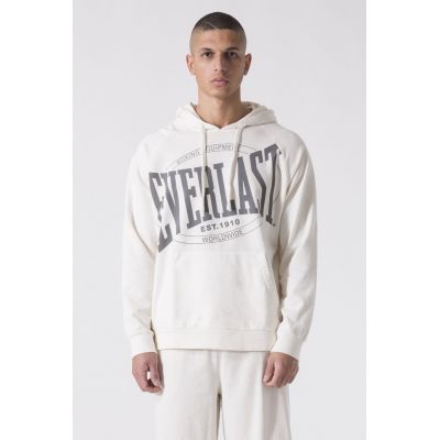 Everlast HOODED SWEATER GARMENT WASHED Bianco