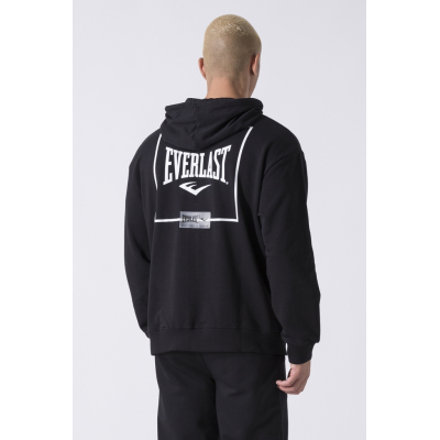 Everlast Iconic Hoodie Zip Negro-Blanco