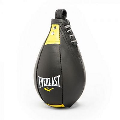 Everlast Kangaroo Leather Speed Bag Preto-Amarelo