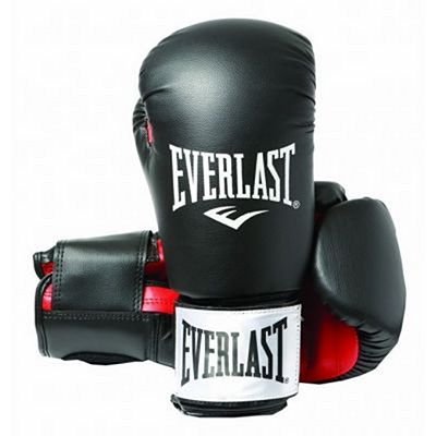 Everlast Leather Boxing Gloves Fighter Schwarz-Rot