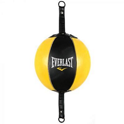 Everlast Leather Double End Bag Preto-Amarelo