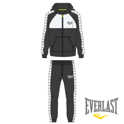 Everlast LFS JR Boy Tracksuit Cap Zip Fekete-Fehèr