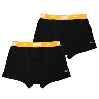 Everlast Mens 2 Pack Bright Boxers Black-Black
