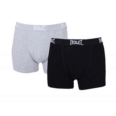 Everlast Mens Core 2 Pack Boxer Black-Grey