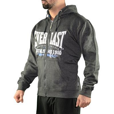 Everlast Mens Zip Through Hoody Charcoal Szürke