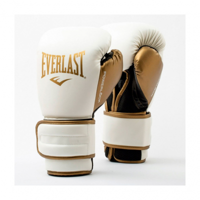 Everlast Powerlock 2R Training Gloves Branco-Dourado