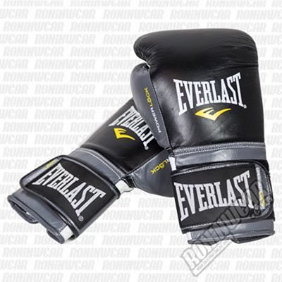 Everlast Powerlock Boxing Gloves Schwarz-Grau