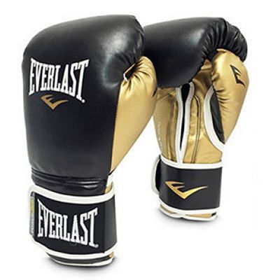 Everlast Powerlock Pro Hook & Loop Training Gloves Svart-Gold