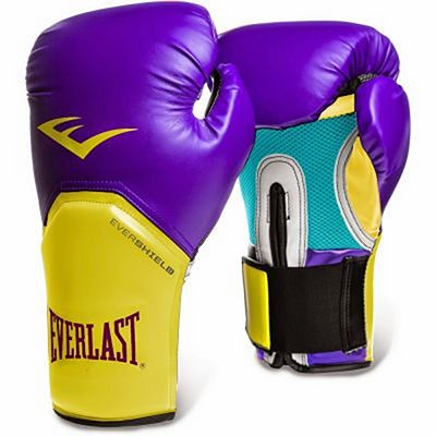 Everlast Pro Style Elite Gloves Morado-Amarillo