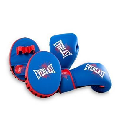 Everlast Prospect Boxing Gloves & Mitts Kids Kit Blu