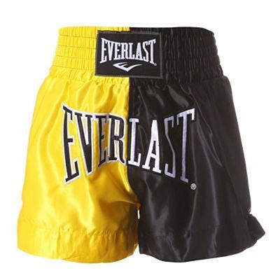 Everlast Thai Boxing Shorts Negro-Amarillo