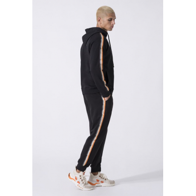 Everlast Zip Hoodie Rayas Negro