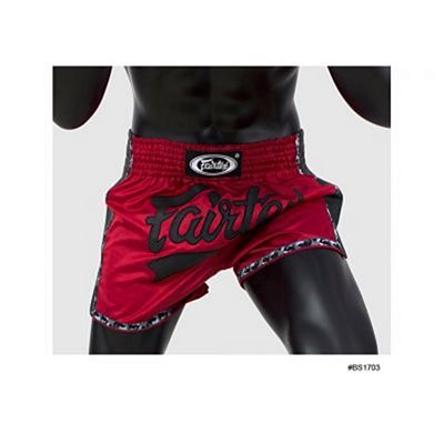 Fairtex BS1703 Muay Thai Shorts Röd-Svart