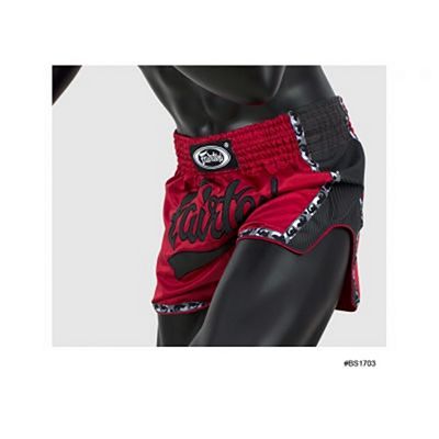 Fairtex BS1703 Muay Thai Shorts Rosso-Nero