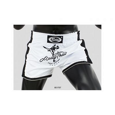 Fairtex BS1707 Muay Thai Shorts White-Black