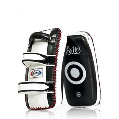 Fairtex Standard Curved Kick Pads KPLC2 Black-White