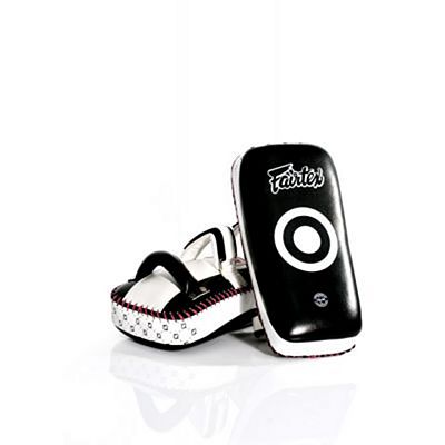 Fairtex Standard Curved Kick Pads KPLC2 Black-White