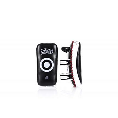 Fairtex Standard Curved Kick Pads KPLC2 Black-White