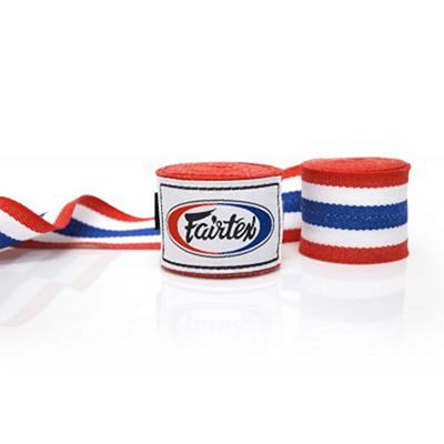 Fairtex Thai Flag Handwraps 457cm Blanc-Rouge