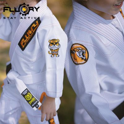 Fluory BJJF33 Tiger BJJ GI Weiß