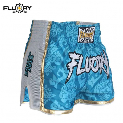 Fluory Muay Thai Short MTSF64 Blu