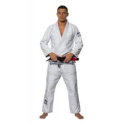 Fuji Suparaito BJJ Gi Vit-Mörkblå