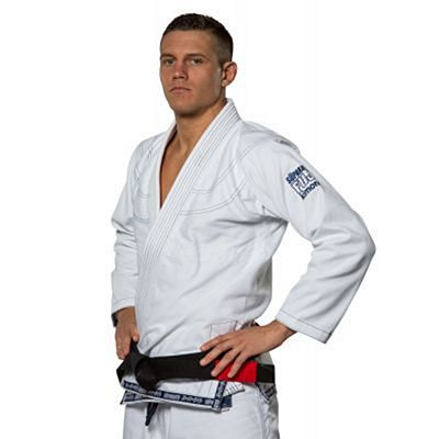 Fuji Suparaito BJJ Gi Bianco-Navy Blu