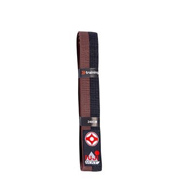 FUJIMAE Bicolor Kyokushin Karate Kids Belt Marrom-Preto