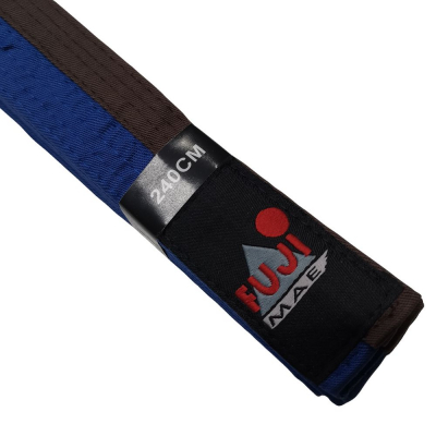 FUJIMAE Bicolor Martial Arts Belt Blu-Marrone