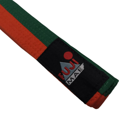 FUJIMAE Bicolor Martial Arts Belt Orange-Green