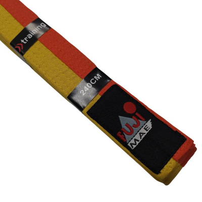 FUJIMAE Bicolor Martial Arts Belt Sárga-Narancssàrga