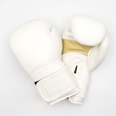 FUJIMAE Boxing Gloves Advantage Leather 2 QS Fehèr