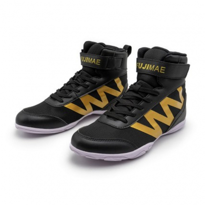 FUJIMAE Botas Boxeo VVV Negro-Oro