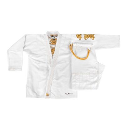 FUJIMAE Brazilian Jiu Jitsu Gi Shaka 21 QS Weiß-Gold