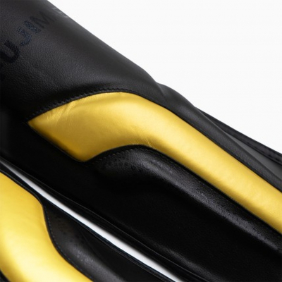 FUJIMAE Espinilleras Con Empeine Sparring 2 Primeskin Fekete-Sárga