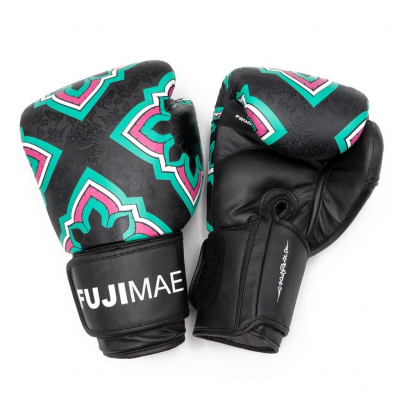 FUJIMAE Guantes Boxeo SakYant Primeskin II Negro-Verde