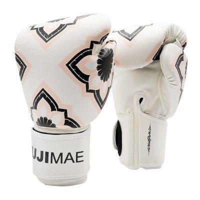 FUJIMAE Guantes Boxeo SakYant Primeskin II Blanco-Rosa