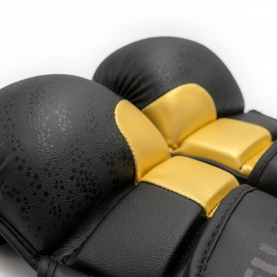 FUJIMAE MMA Sparring Gloves 2 Primeskin Negro-Amarillo