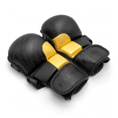 FUJIMAE MMA Sparring Gloves 2 Primeskin Negro-Amarillo
