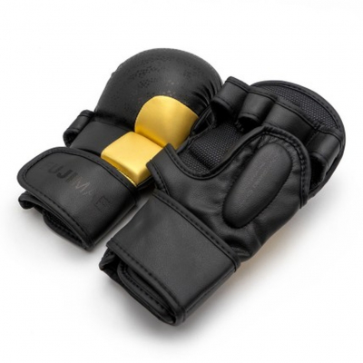 FUJIMAE MMA Sparring Gloves 2 Primeskin Negro-Amarillo
