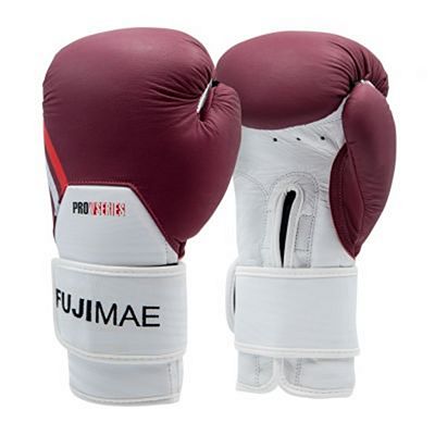 FUJIMAE ProSeries Leather Boxing Gloves 2.0 Maroon Viola-Bianco