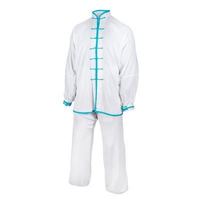 FUJIMAE Qïng Tai Chi Uniform Bianco-Celeste